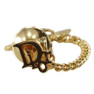 Dior Tie tuck Tie pin logo Pin Brooch Plated Gold mens